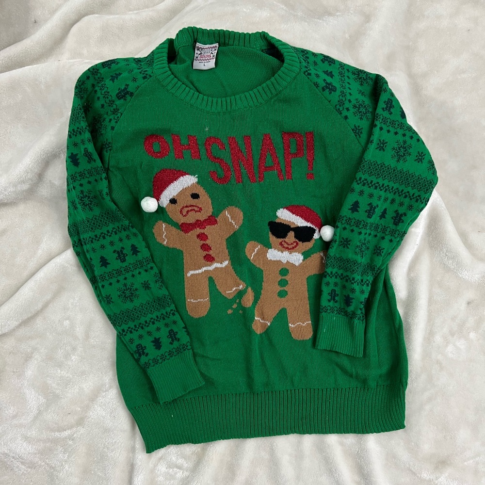 Gingerbread Christmas Sweater - Oh Snap!